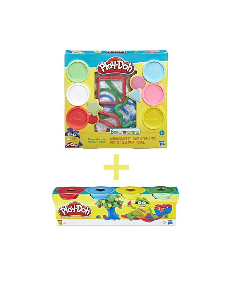 PLAYDOH Khuôn Tạo Hình Và Bột Nặn 4 Màu CBE8534/E8530-23241