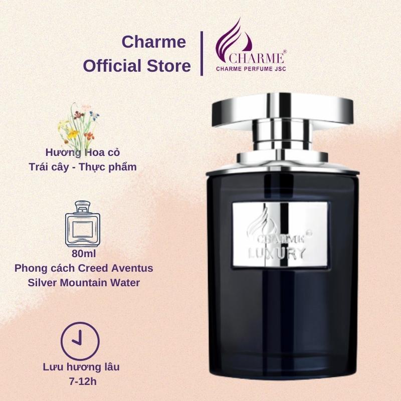 Nước Hoa Nam CHARME LUXURY Hương Mát Lạnh Pha Chút Nồng Ấm 80ml