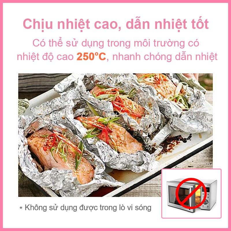 [MyJae x Toyal] Giấy Bạc Kháng Khuẩn, Màng Nhôm Lót Nồi Chiên, Nướng BBQ, Bảo Quản Thực Phẩm 25cm x 10m