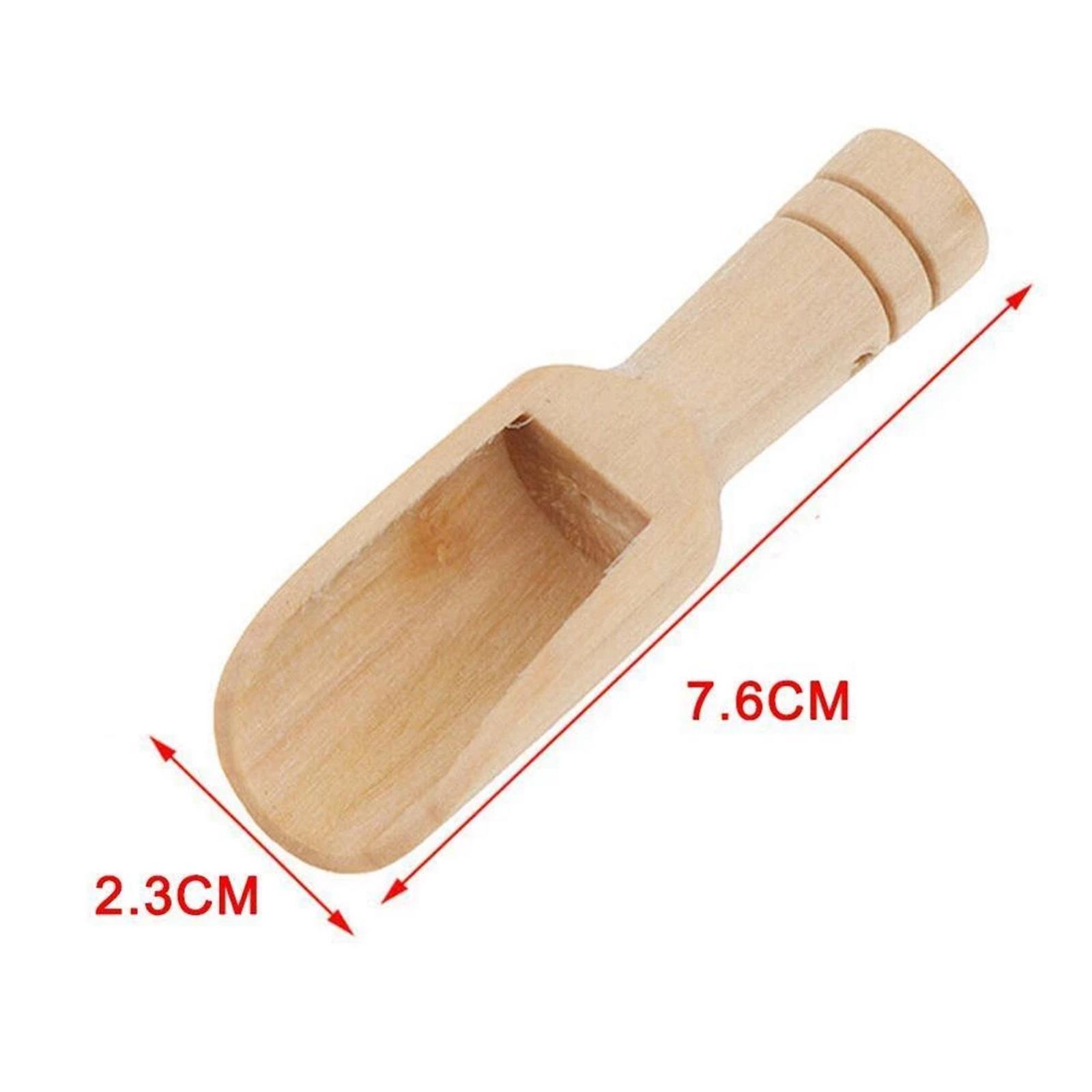 3 Pieces Mini Wooden Spoon Mini Shovel Mini Bath Salt Spoon for Coffee