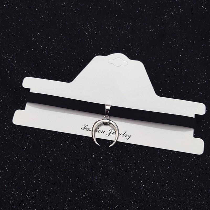 Vòng cổ choker nhung hình mặt trăng thời trang cho nữ