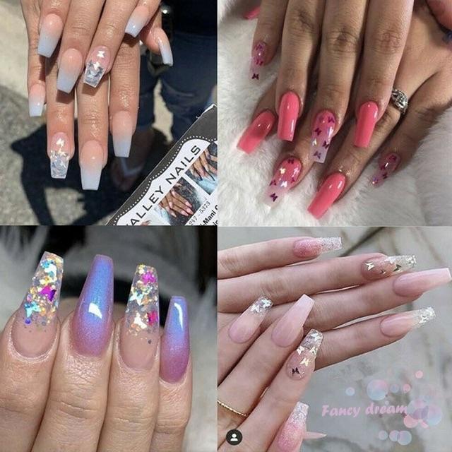 Bướm trang trí ẩn gel Nail