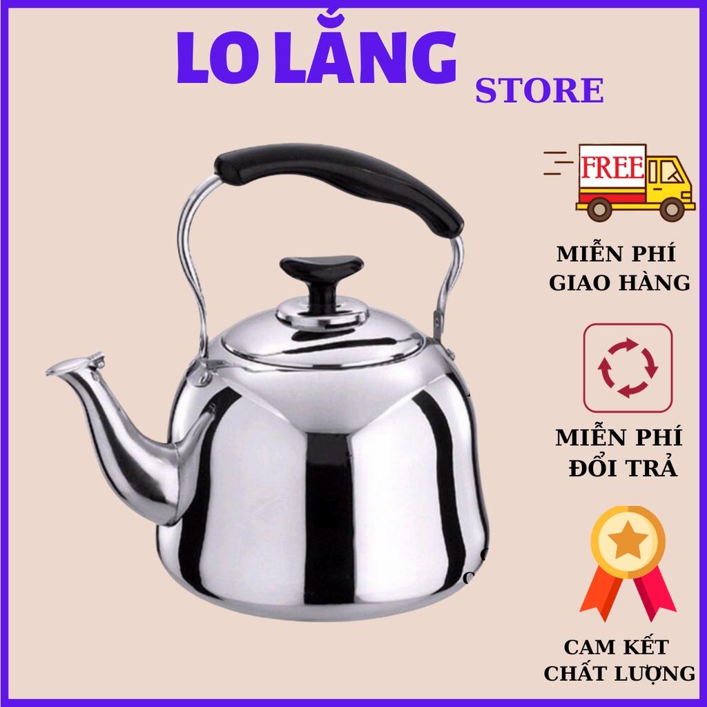 Ấm đun nước inox dung tích 4 lít và 5L quai xách bọc chống nóng dùng được bếp từ cao cấp