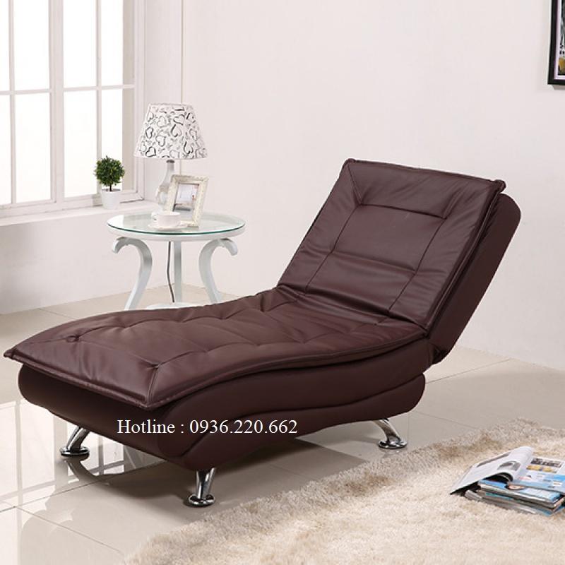 Ghế sofa giường bọc da tặng kèm gối, ghế nằm thư giãn đọc sách NT120, kích thước 179 x 70 x 35cm Có Kèm Ảnh Thật