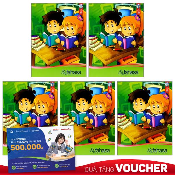 Combo 5 Tập Học Sinh 5 Ô Ly 100 Trang ĐL 80g/m2 - FAHASA (Mẫu Màu Giao Ngẫu Nhiên)