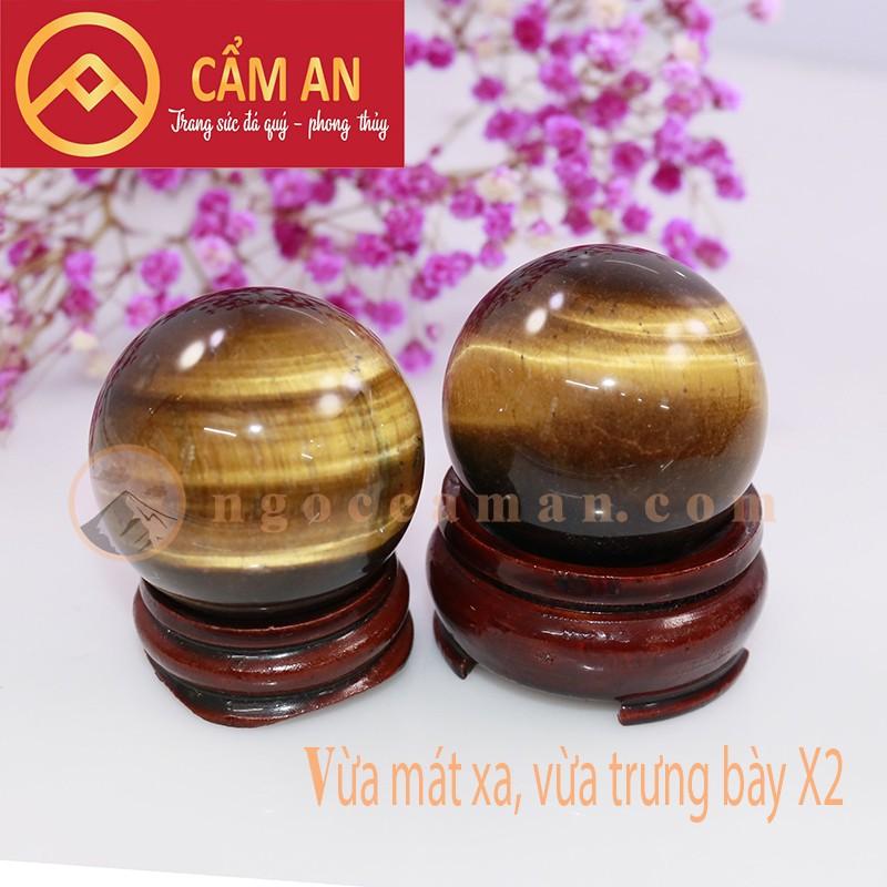 Bi Lăn Tay Đá Tự Nhiên Màu Nâu Vàng - Sản phẩm trị liệu đánh bay mệt mỏi