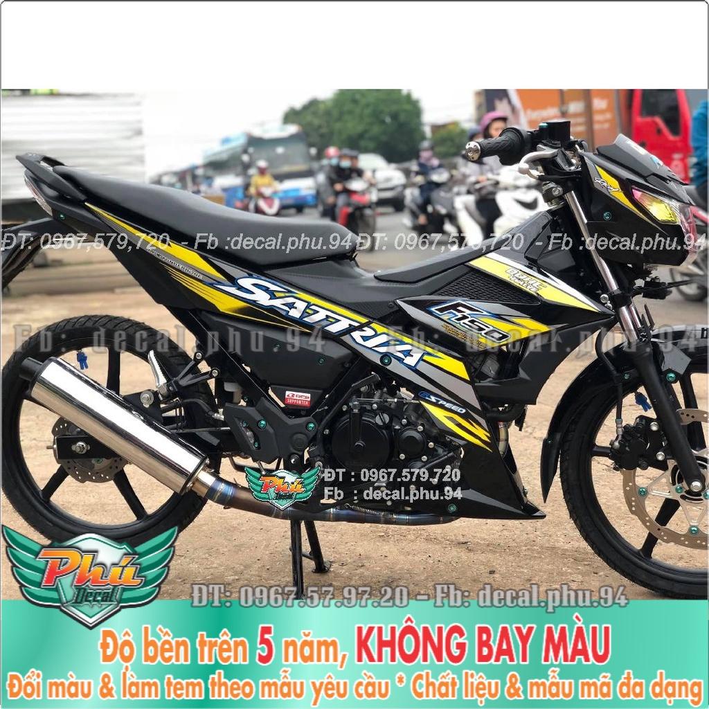 Tem Rời Satria Đen vàng xám -1