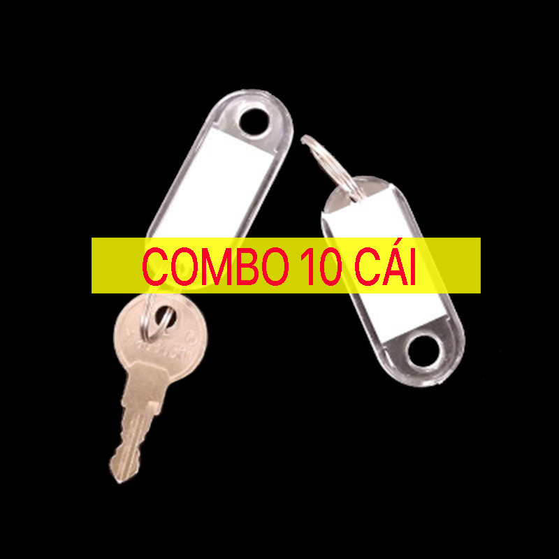 COMBO 10 bảng tên kèm móc chìa khoá tiện dụng cho người hay quên, nhà hàng, khách sạn, homestay... hiệu bamarau (giao màu ngẫu nhiên) 10B1249