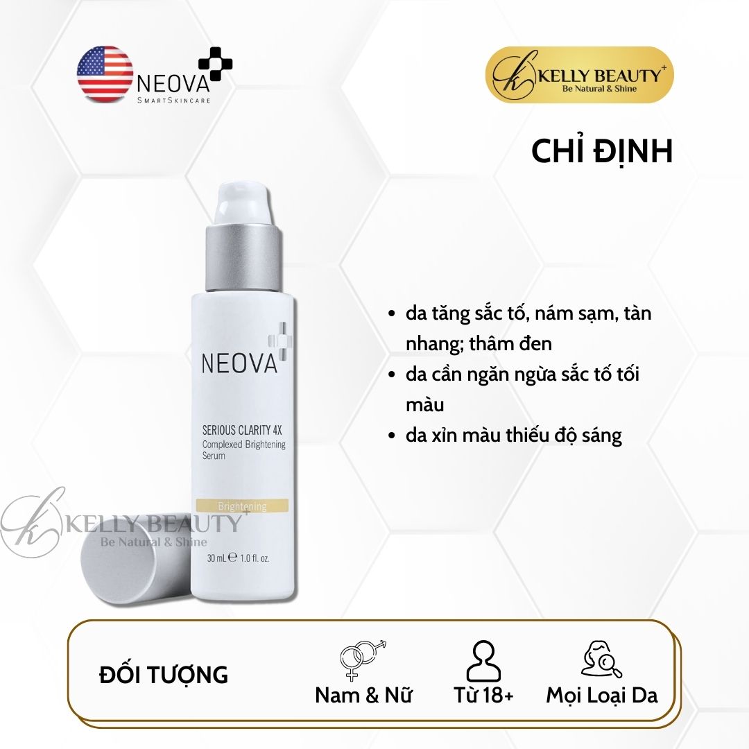 Serum Trắng Sáng Da NEOVA Serious Clarity 4X | Kelly Beauty