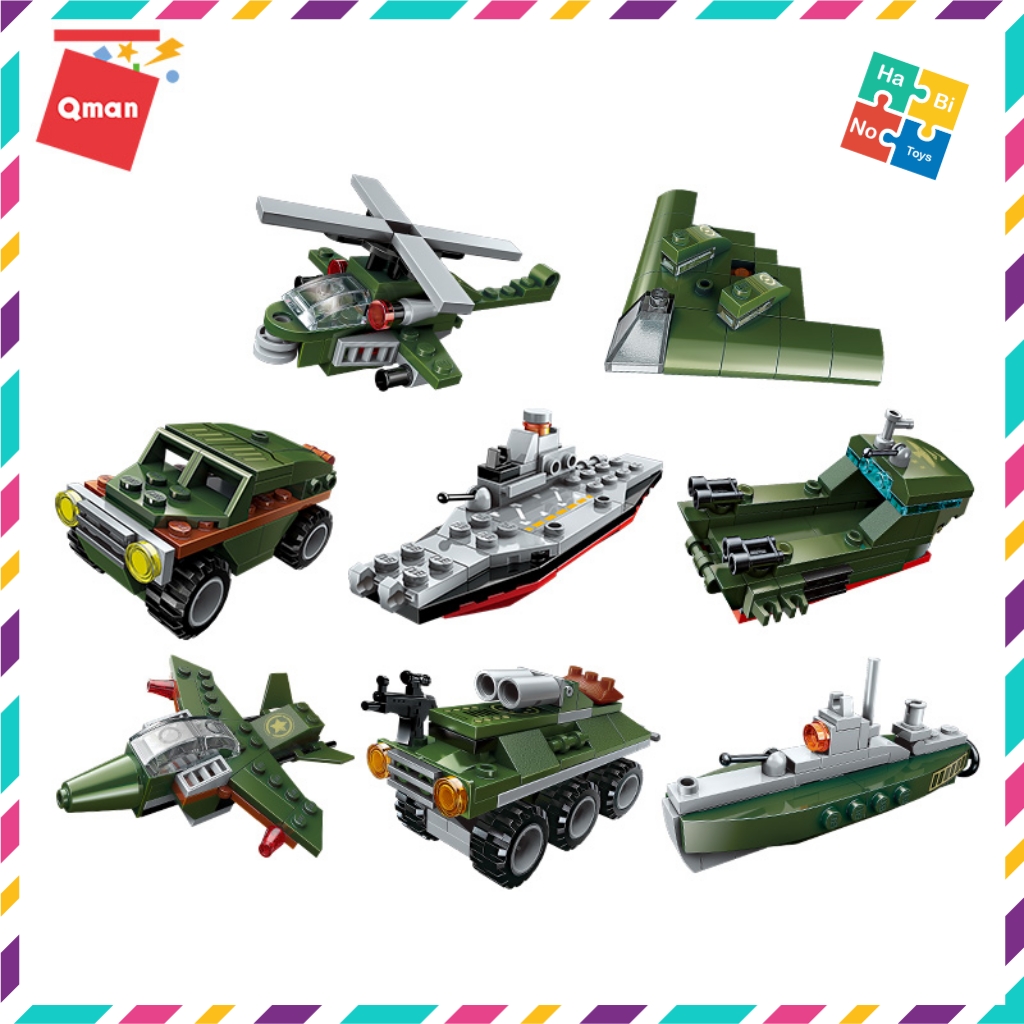 Đồ Chơi Xếp Hình Thông Minh Lego Qman 1803 Xe Tăng Chiến Xa Lội Nước 361 Chi Tiết 6 Trong 1 Cho Trẻ Từ 6 Tuổi