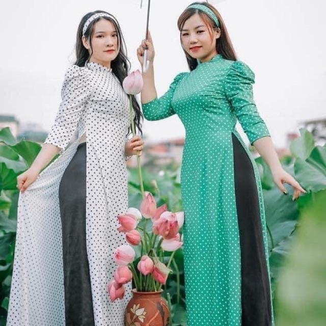 Áo dài cô ba  kèm tuaban