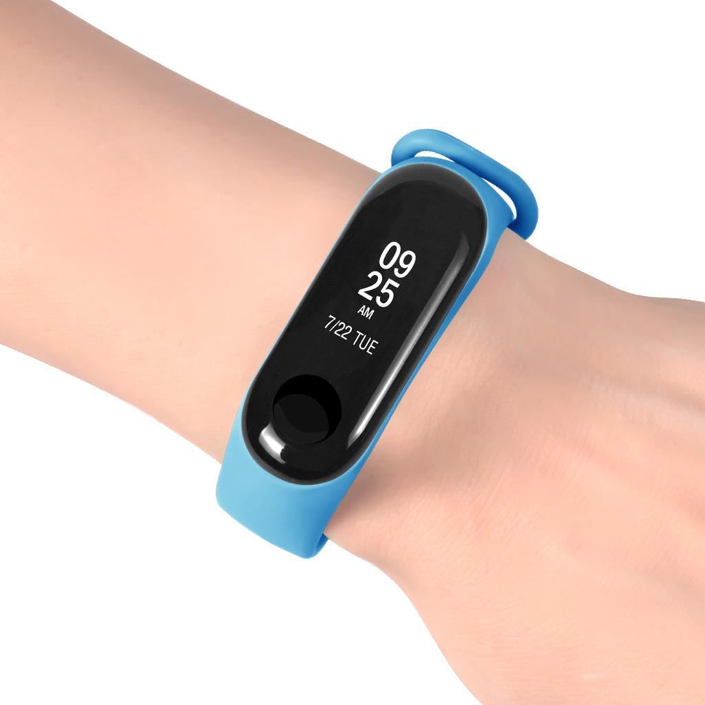 Breathable Silicone Sport Watch Band Adjustable, Replacement Accessories for Mi 3 Band Replacement