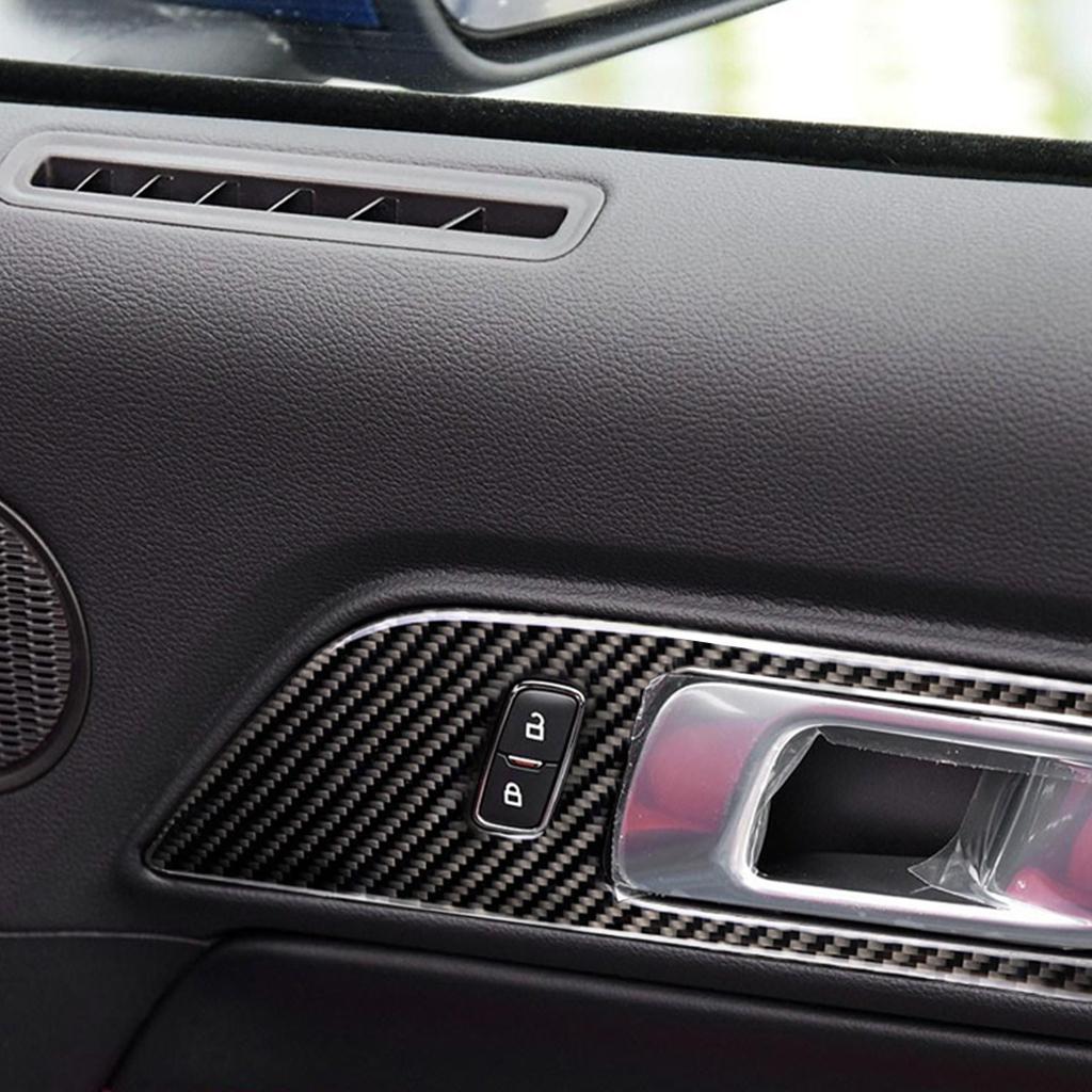 2 Pieces Car Door Handle Bowl Cover Trim For Ford Mustang 2015-2017