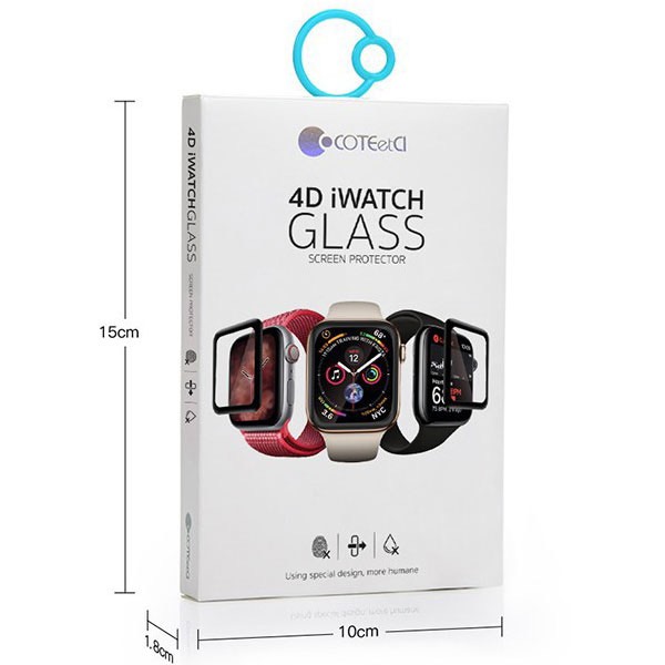 Kính Cường Lực Cao Cấp Cho Apple Watch COTEetCI - Full Size  - Dán Full màn 4D - Hàng Chính Hãng