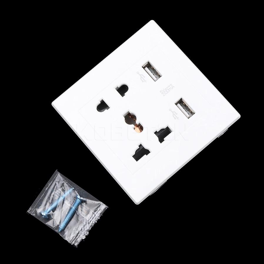 Ổ cắm điện gắn tường 2.1A 5V 110V 220V