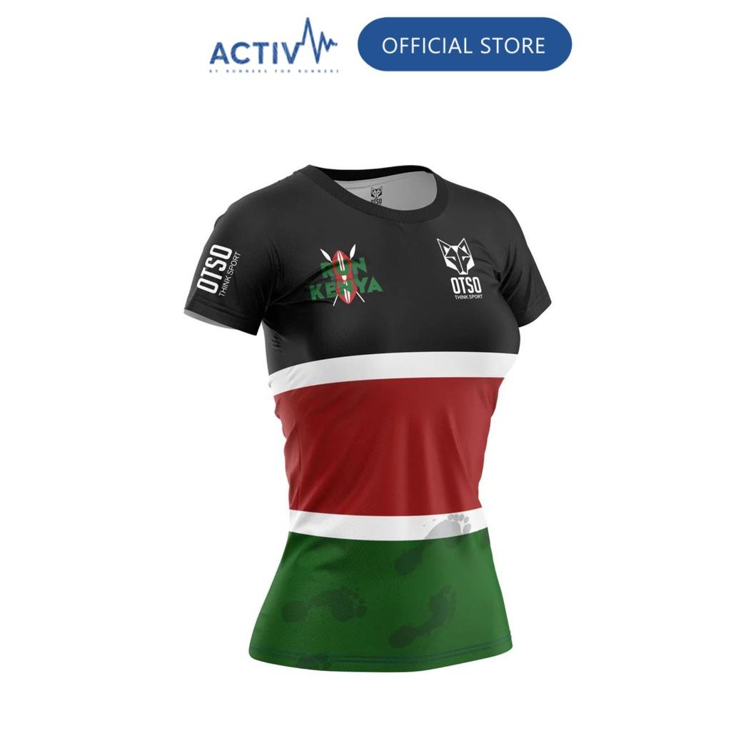 Áo Chạy Bộ Nữ OTSO Camiseta Manga Corta Mujer Run Kenya