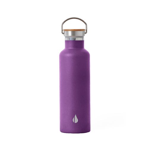 Bình giữ nhiệt Elemental 750ml màu tím đậm, giữ nhiệt vượt trội, inox 304, FDA Hoa Kỳ, nắp gỗ cao cấp
