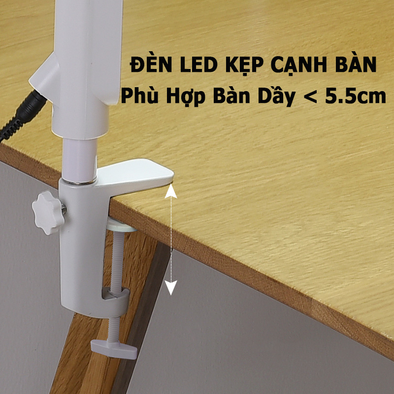 Đèn Led Làm Nail Kẹp Bàn; Đèn Học Để Bàn; Đèn Chống Cận Thị; Đèn Spa Phun Xăm Đọc Sách 15W