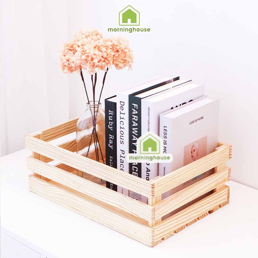 THÙNG GỖ PALLET TRANG TRÍ - Hộp pallet chữ nhật Morning House