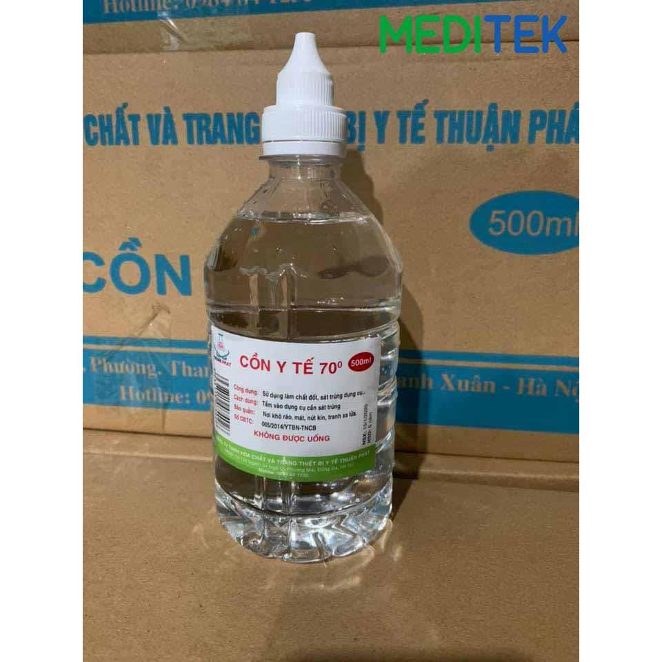 Cồn sát trùng Thuận Phát 70 độ 500ml, không vòi