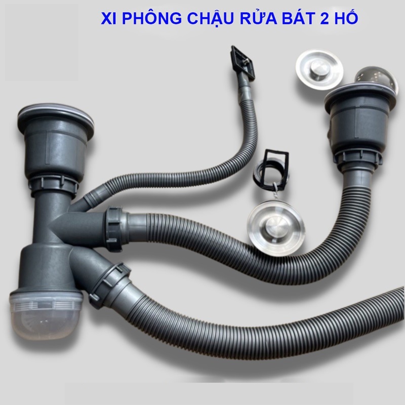 Bộ xiphong ống thoát bồn chậu rửa chén cao cấp