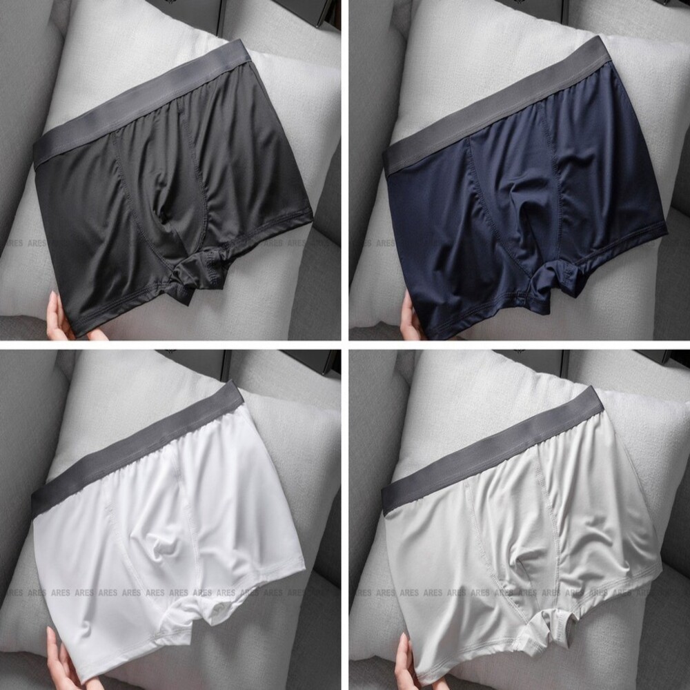 Combo 4 quần lót nam, quần boxer chất thun lạnh kháng khuẩn co giãn 4 chiều phong cách nam tính - ARES SHOP