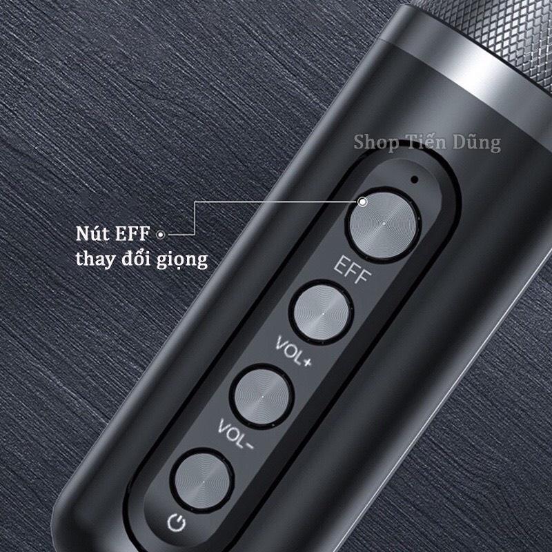 Loa karaoke YS-219 có 2 micro không dây kiêm Bluetooth Thẻ nhớ TF USB cổng AUX 3.5 nhỏ gọn âm thanh chất lượng