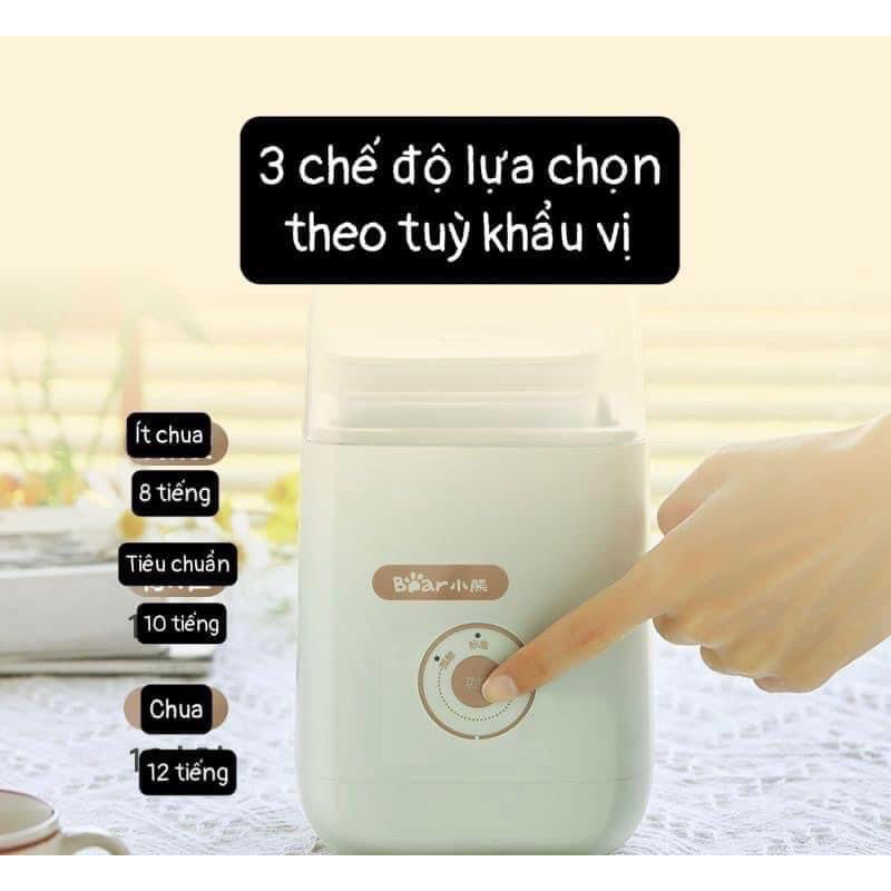 Máy làm sữa chua Bear 1000ml có 3 chế độ, máy ủ sữa chua tự động model SNJ-C12S3 - Hàng chính hãng