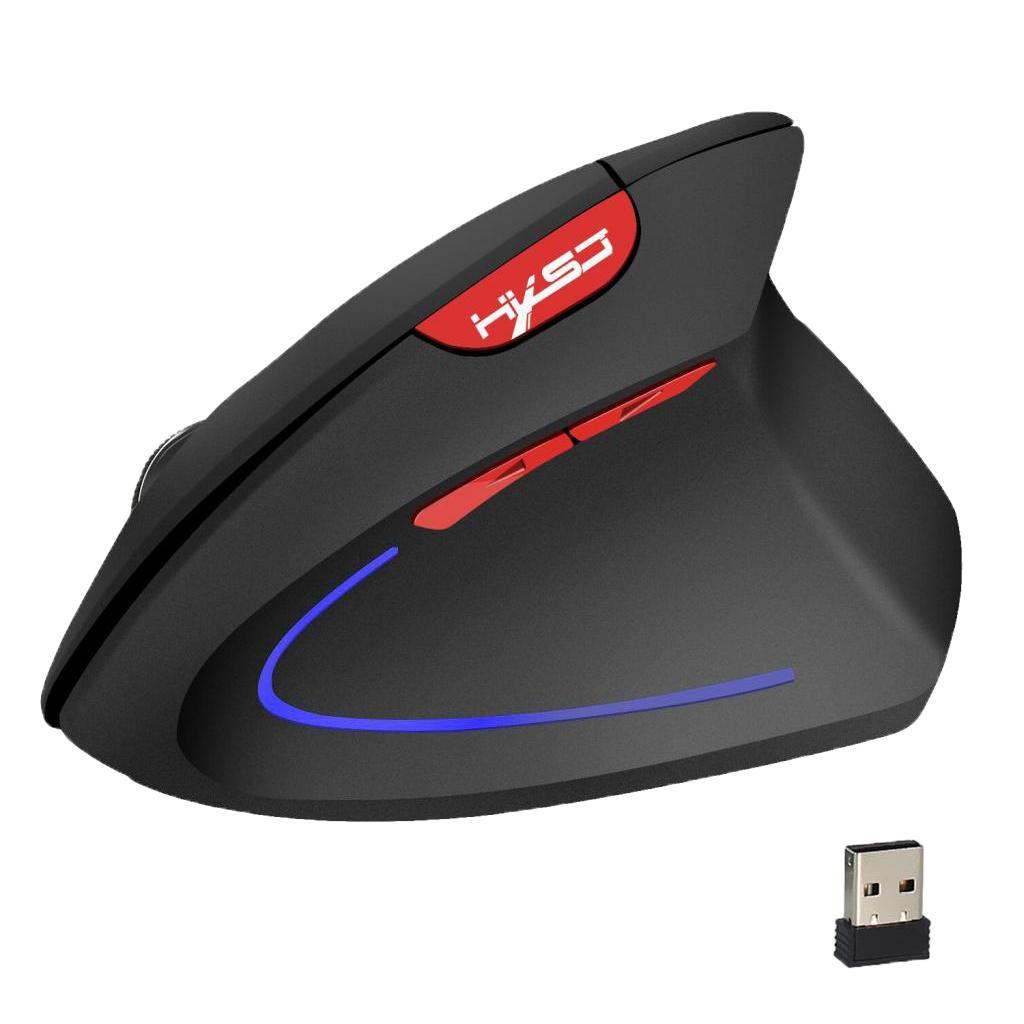 Vertical Rechargeable Comfort Wireless Optical Mouse for Black