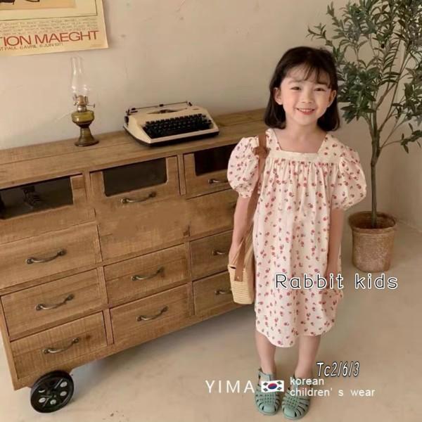 ĐẦM HOA ĐỎ VIỀN REN -CP KID