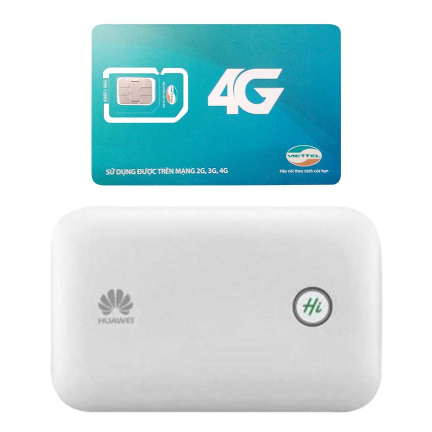 Huawei E5771 | Bộ phát wifi 3G/4G tốc độ 150Mbps + Sim Viettel 3G/4G 3GB /Ngày - Hàng Nhập khẩu