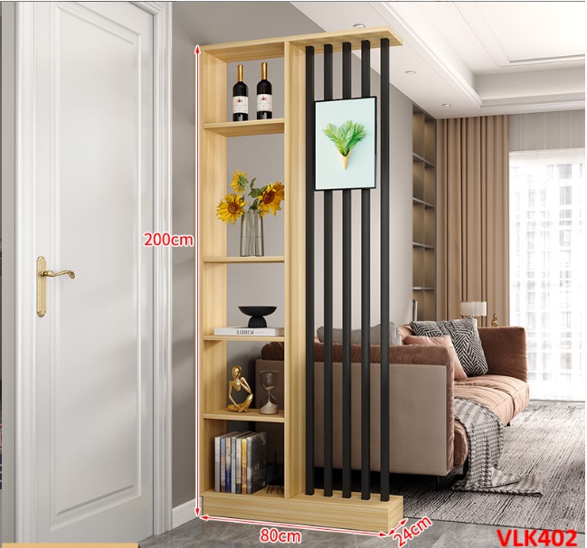 Vách ngăn phòng khách nhà bếp , vách ngăn liền kệ VLK402 - NỘI THẤT LẮP RÁP VIENDONGADV