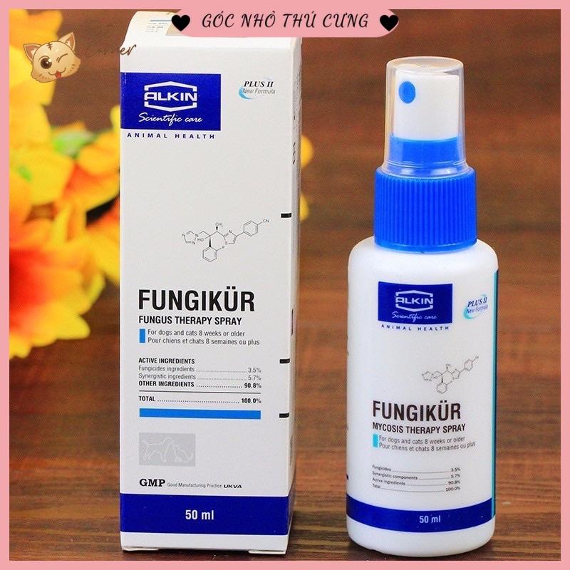 Xịt nấm ngứa, ve rận, ghẻ ngứa và viêm da cho chó mèo Fungikur