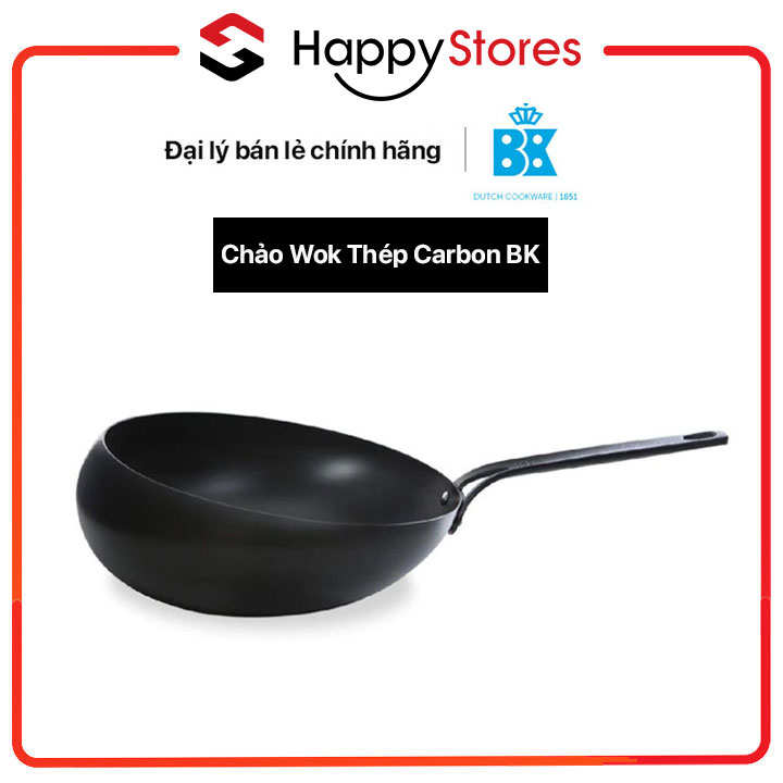 Chảo Wok Thép Carbon BK - Hàng chính hãng