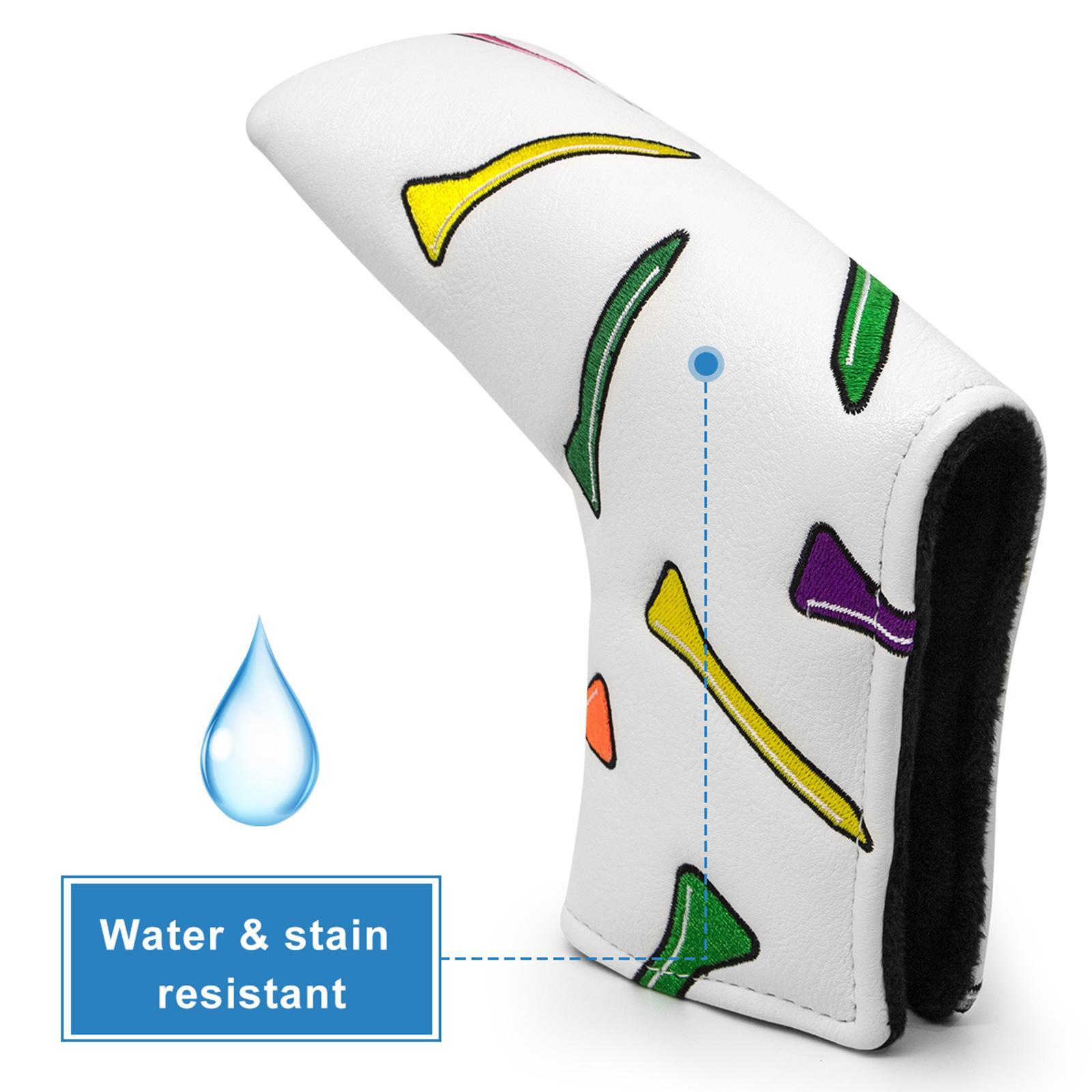 PU Leather Golf Mallet Putter Head Cover Waterproof Outdoor Sports Golfers