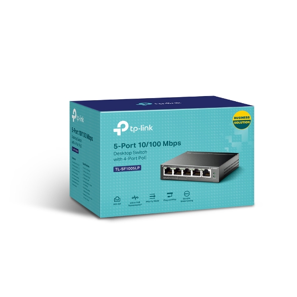 Bộ Chia Tín Hiệu Switch Để Bàn TP-Link TL-SF1005LP 5 Cổng 10/100Mbps với 4 Cổng PoE - Hàng Chính Hãng