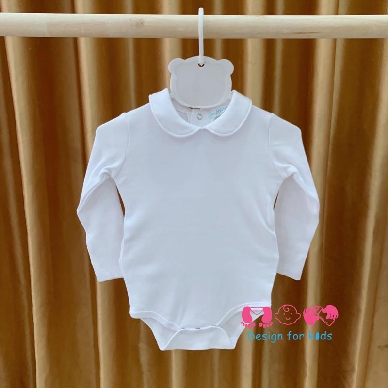 Body chip dài tay cổ bèo, cổ sen xuất dư vải ORGANIC COTTON xinh yêu cho bé gái