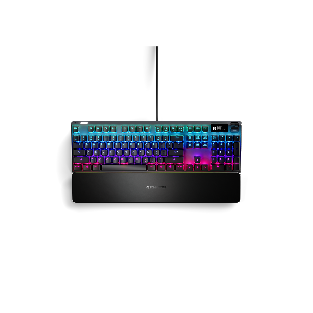 Bàn phím gaming có dây kê tay SteelSeries Apex Pro màu đen, Led RGB, 100 triệu clicks, màn hình Oled, app tùy chỉnh, Hàng chính hãng, Bảo hành 12 tháng