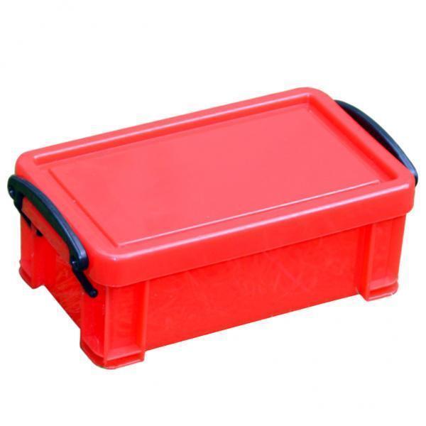 10X Home Furnishing Box 0.5L Latch Box Colorful with Lid Food Sealed Case Red