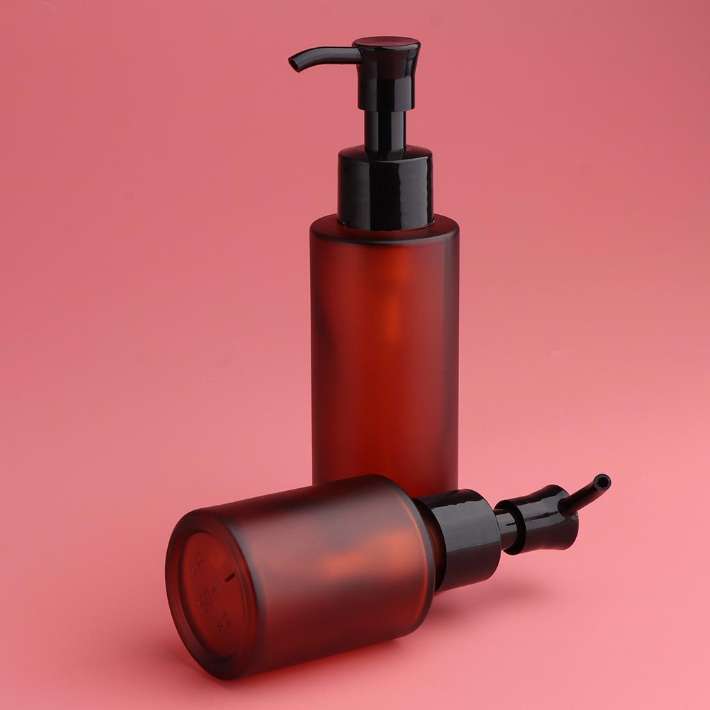 4pcs Travel Refillable Makeup Pump Bottles Lotion Serum Dispensers 60/100ml