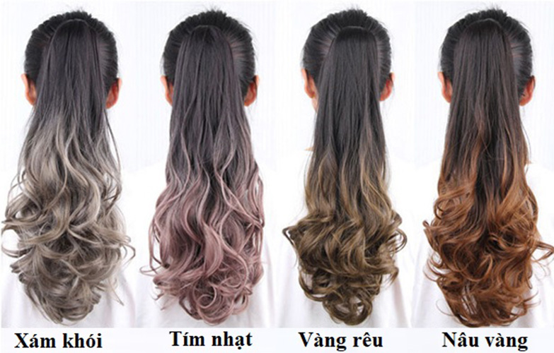 Ngoạm tóc giả ombre ️FREESHIP️ kẹp ngoạm tóc giả, tóc giả nữ kẹp ngoạm, quặm tóc giả nữ
