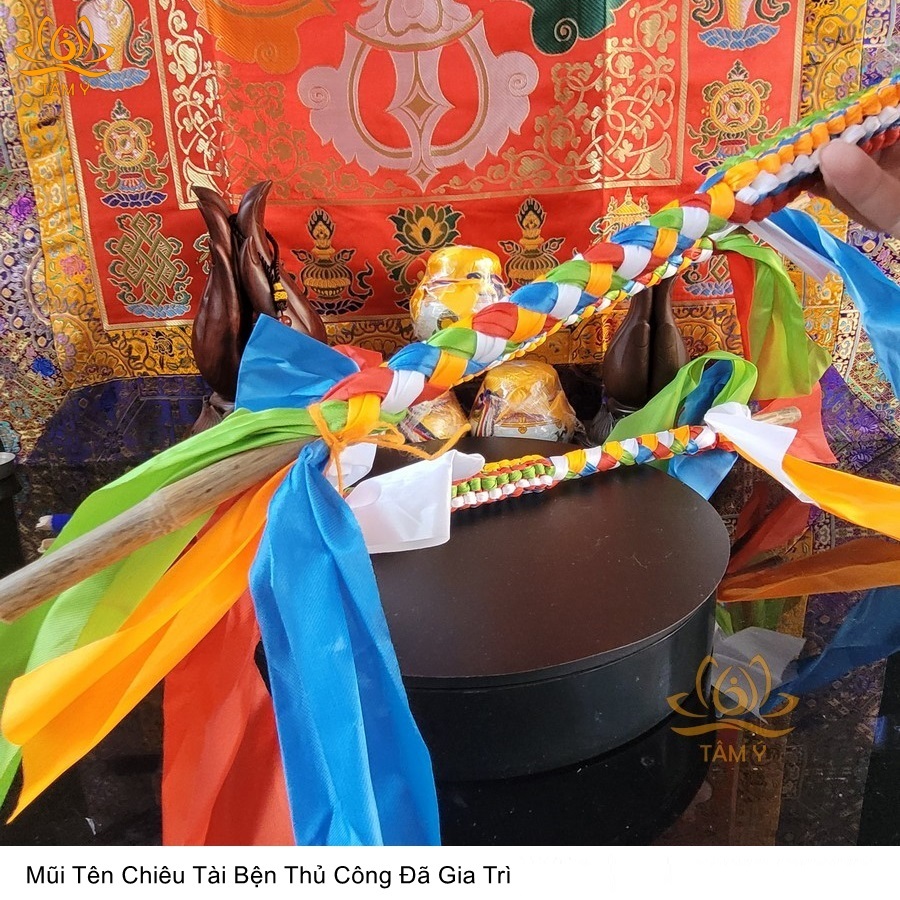Mũi tên chiêu tài may mắn hàng thủ công xuất xứ từ tu viện Tây Tạng, vật phẩm pháp bảo kim cương thừa, mật tông Tâm Ý
