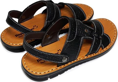 Giày Sandal Nam Da Bò Vân Cá Sấu HappyShoes - HP01