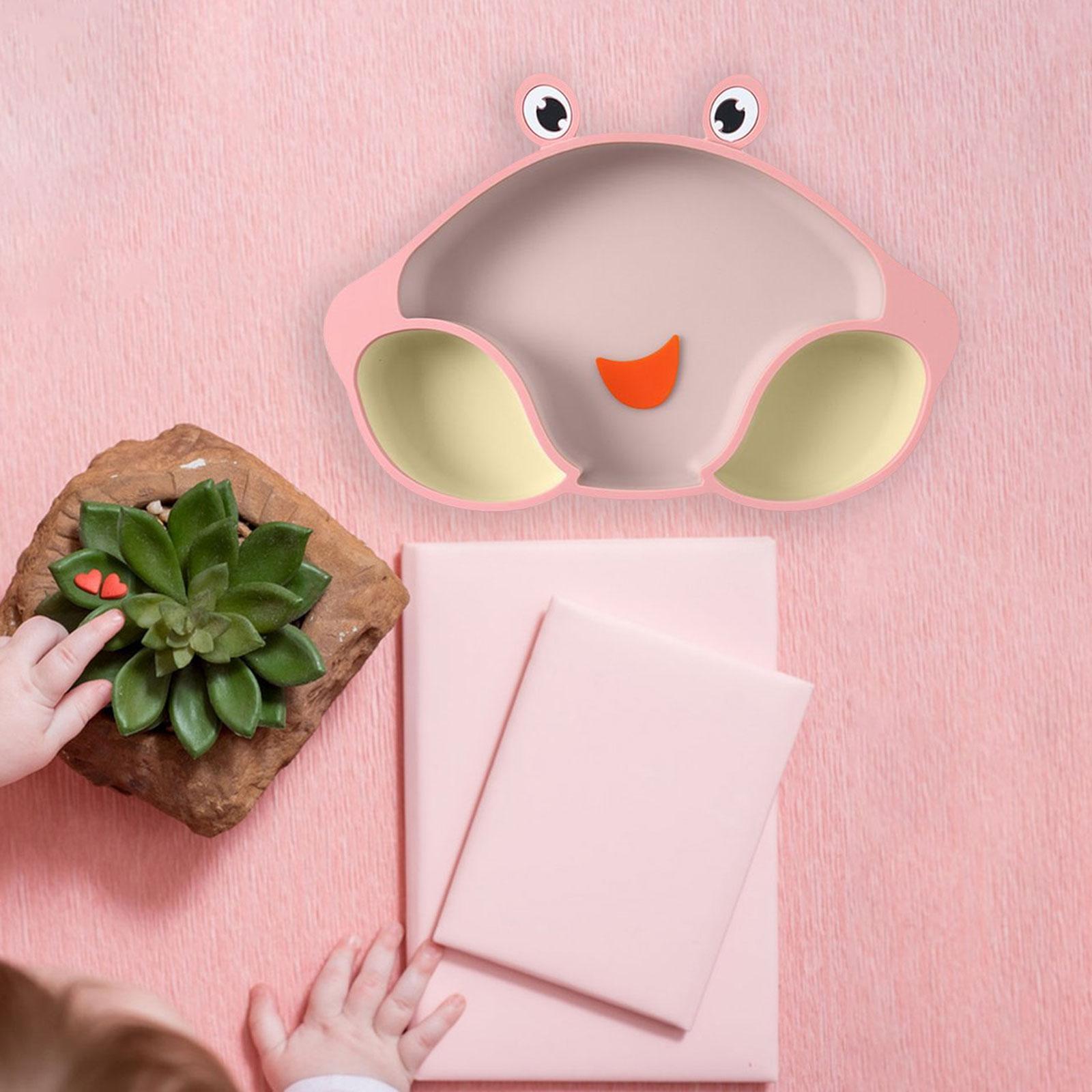 2x Silicone Suction Divided Plate Placemat Training Feeding Tableware