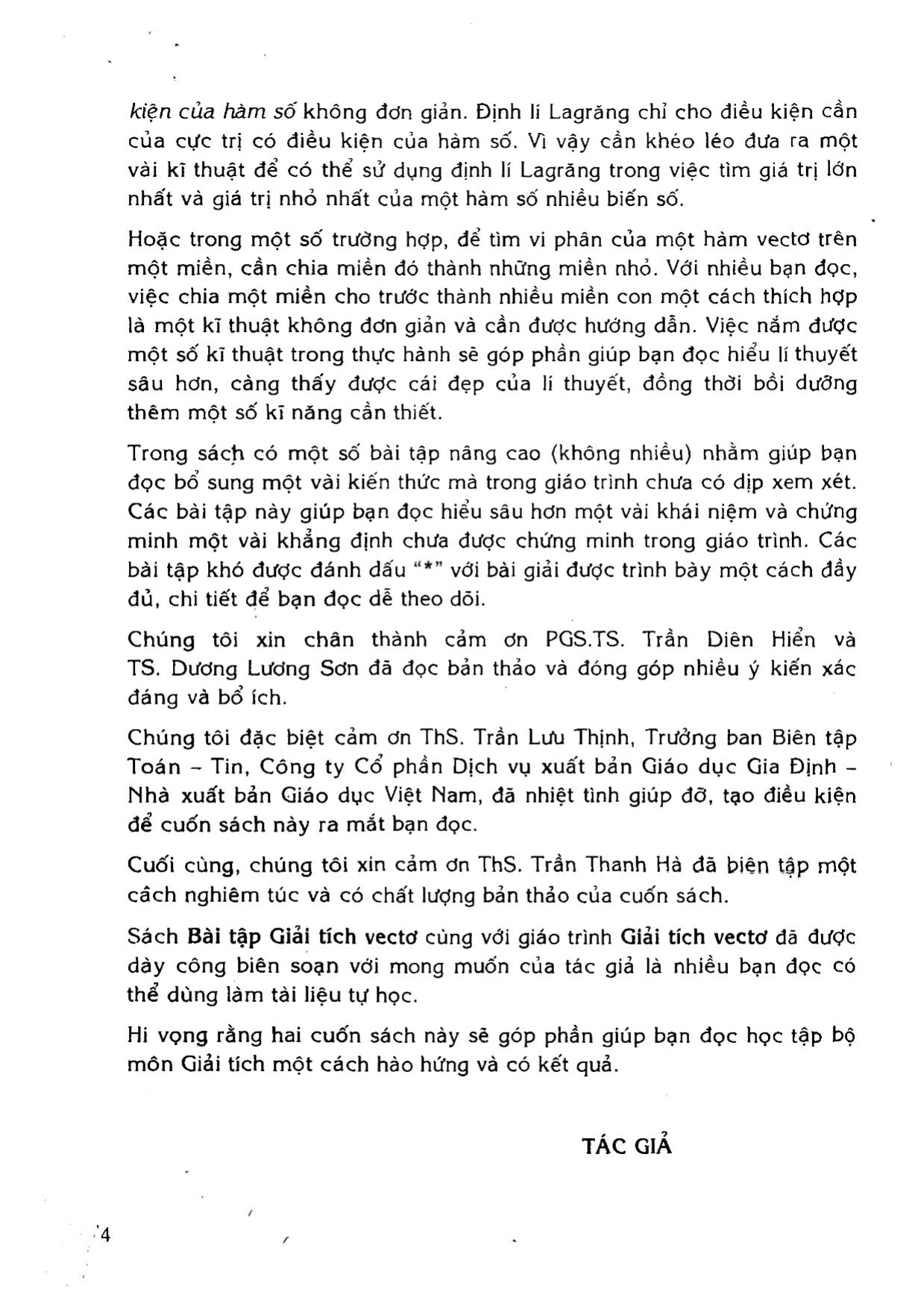 Bài tập giảI tích vectơ