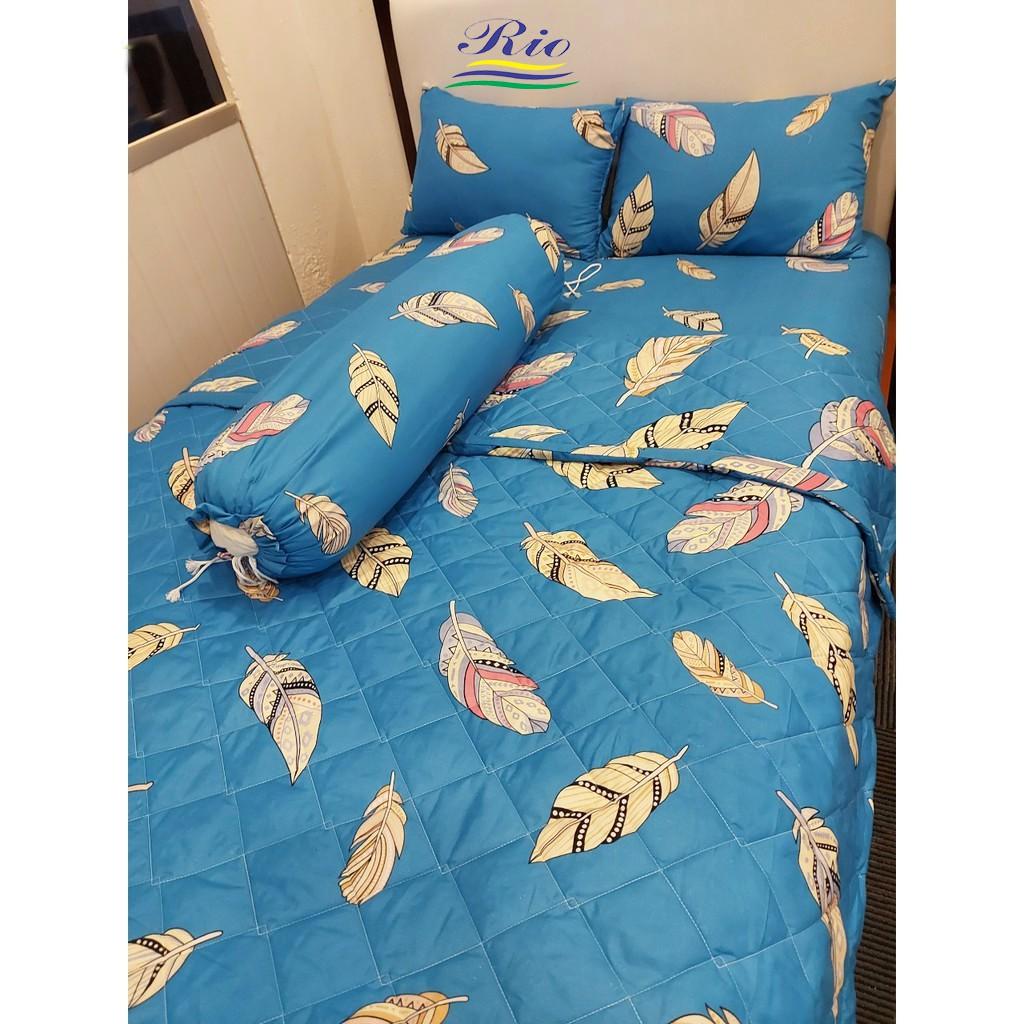 Bộ Chăn Ga Gối Cotton Riotex Chất Cotton Lụa Nhân Tao Kích Thước 1m/1m2/1m4/1m6/1m8