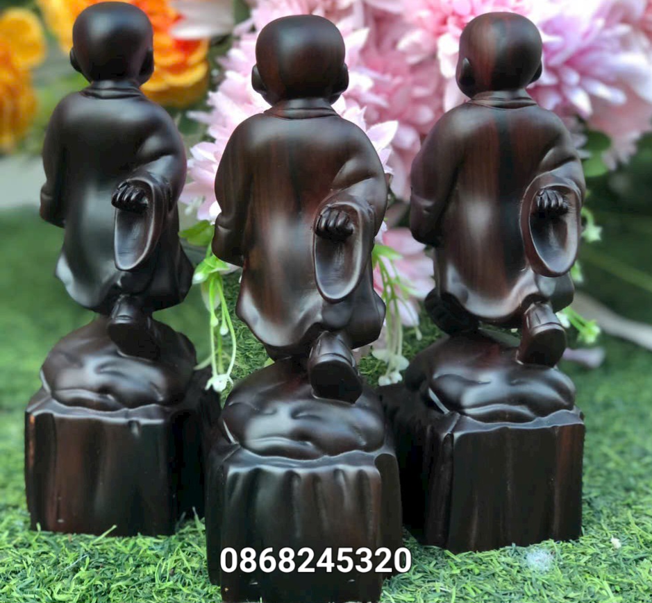 TƯỢNG CHÚ TIỂU THONG DONG BẰNG GỖ TRẮC KT CAO 20CM