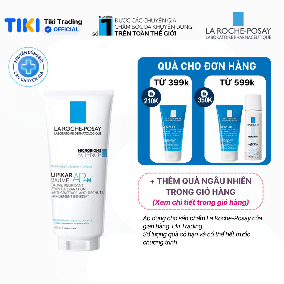 Kem Dưỡng làm dịu da cho da khô & ngứa La Roche-Posay Lipikar Baume AP+ 200ml