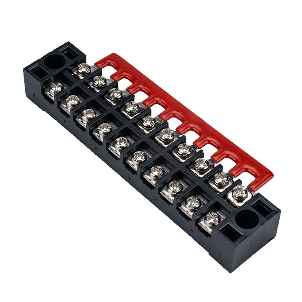 5Pcs 10 Digit Double Row Screw Terminal Block Terminal Protectors