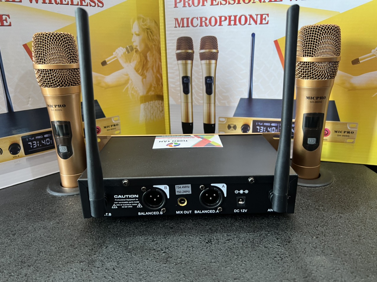 Micro Không Dây SH800G - Karaoke Gia Đình  - Sóng UHF - Âm thanh chuẩn - Hàng Chính Hãng